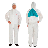 Protective Coveralls, 4X-Large, White, Polypropylene/SMS Oxymax Inc