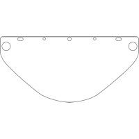 Dynamic Die Cut Faceshield Visor, PETG, Clear Tint Oxymax Inc