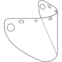 Dynamic Die Cut Formed Faceshield Visor, Polycarbonate, Clear Tint Oxymax Inc