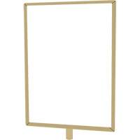 Sign Frame for Portable Post, Polished Brass SG035 | Oxymax Inc