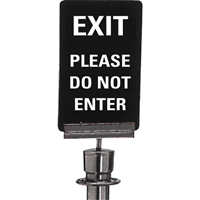 Enseigne de contrôle des foules « Exit: Please Do Not Enter », 11" x 7", Plastique, Anglais SG129 | Oxymax Inc