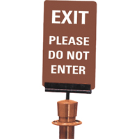 Enseigne de contrôle des foules « Exit: Please Do Not Enter », 11" x 7", Plastique, Anglais SG132 | Oxymax Inc