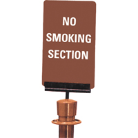 Enseigne de contrôle des foules « No Smoking Section », 11" x 7", Plastique, Anglais SG133 | Oxymax Inc