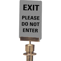 Enseigne de contrôle des foules « Exit: Please Do Not Enter », 11" x 7", Plastique, Anglais SG135 | Oxymax Inc