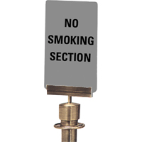 Enseigne de contrôle des foules « No Smoking Section », 11" x 7", Plastique, Anglais SG136 | Oxymax Inc