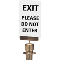 Enseigne de contrôle des foules « Exit: Please Do Not Enter », 11" x 7", Plastique, Anglais SG138 | Oxymax Inc