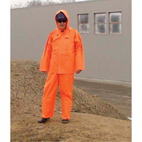 Hurricane Flame Retardant/Oil Resistant Rain Suits - Rainsuits, 4X-Large, High Visibility Orange Oxymax Inc