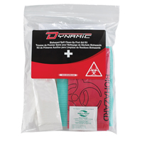 Trousse de premiers soins pour nettoyage de biorisques Dynamic, Dispositif m&eacute;dical Classe 1, Sac en plastique refermable Oxymax Inc
