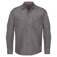 IQ Endurance&reg; Men's Work Shirts, Small, Grey Oxymax Inc