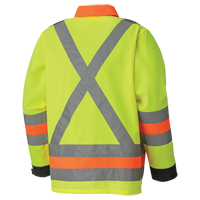 6007 Breathable Traffic Safety Jacket, Polyester, High Visibility Lime-Yellow, X-Small Oxymax Inc