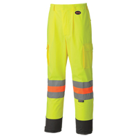 6009 Breathable Traffic Safety Pants, Polyester, X-Small, High Visibility Lime-Yellow Oxymax Inc