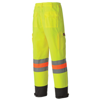 6009 Breathable Traffic Safety Pants, Polyester, X-Small, High Visibility Lime-Yellow Oxymax Inc