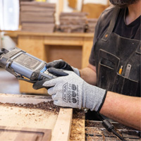 Gants r&eacute;sistants aux coupures, Taille Petit/7, Calibre 10, Rev&ecirc;tement Mousse de nitrile, Enveloppe en Dyneema, ASTM ANSI niveau A3/EN 388 niveau C Oxymax Inc