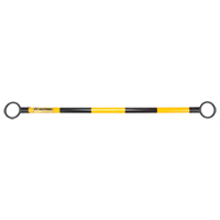 Telescopic Barricade Bar, 85" Extended Length, Black/Yellow Oxymax Inc