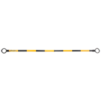 Telescopic Barricade Bar, 85" Extended Length, Black/Yellow Oxymax Inc