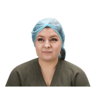 Bonnet bouffant pliss&eacute;, Polypropyl&egrave;ne, 21", Bleu Oxymax Inc