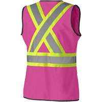 139PK Women's Safety Vest, Pink, X-Small, Polyester Oxymax Inc