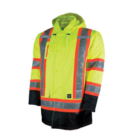 Parka de s&eacute;curit&eacute; doubl&eacute;, Jaune lime haute visibilit&eacute;, Grand Oxymax Inc