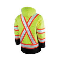 Parka de s&eacute;curit&eacute; doubl&eacute;, Jaune lime haute visibilit&eacute;, Grand Oxymax Inc