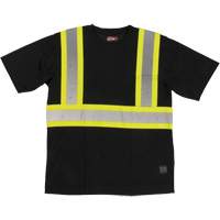 T-shirt de s&eacute;curit&eacute; avec poche &agrave; manches courtes, Polyester, Grand, Noir Oxymax Inc