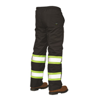 Pantalons &agrave; enfiler de s&eacute;curit&eacute; doubl&eacute;s, Polyester, Grand, Noir Oxymax Inc