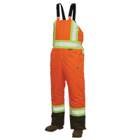 Salopettes de s&eacute;curit&eacute; doubl&eacute;e, Polyester/Polyur&eacute;thane, Grand, Orange haute visibilit&eacute; Oxymax Inc
