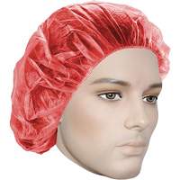 Bonnets bouffants, Polypropyl&egrave;ne, 21", Rouge Oxymax Inc