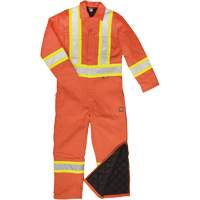 Combinaison en toile avec bandes r&eacute;fl&eacute;chissantes, Petit, Orange Oxymax Inc