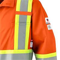 7702 FR Hi-Vis Safety Coveralls, Size 36, Orange Oxymax Inc
