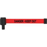 Cassette de banni&egrave;re PLUS, Danger; Keep Out, 15', Ruban Rouge Oxymax Inc