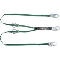 V-Series Lanyard, 3', Rebar Hook Center, Snap Hook Leg Ends, Polyester Oxymax Inc