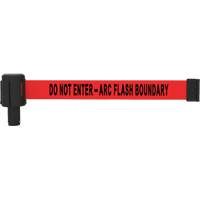 Cassette de banni&egrave;re PLUS, Do Not Enter - Arc Flash Boundary, 15', Ruban Rouge Oxymax Inc