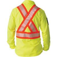 Ripstop High-Visibility Long Sleeve Shirt, Polyester, Small, High Visibility Lime-Yellow Oxymax Inc