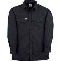 Chemise de travail en tissu crois&eacute; avec boutons-pression, Hommes, Petit, Noir Oxymax Inc