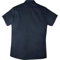 Twill Short-Sleeved Work Shirt with Snap, Men's, Small, Navy Blue Oxymax Inc