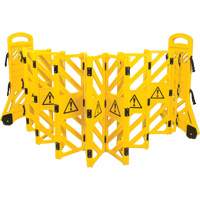 Barri&egrave;re mobile portative, 40" h x 13' lo, Jaune Oxymax Inc