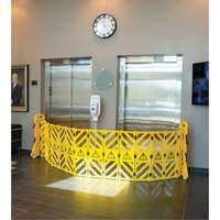 Barri&egrave;re mobile portative, 40" h x 13' lo, Jaune Oxymax Inc