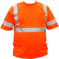 T-shirt de sécurité à haute visibilité, Coton, Petit, Orange haute visibilité SGP105 | Oxymax Inc