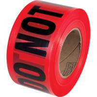 Ruban pour barricades Danger Do Not Enter PrimeGuard, Anglais, 3" la x 1000' lo, Noir/rouge Oxymax Inc