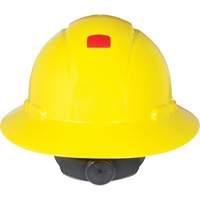 Full Brim Hardhat with Uvicator Sensor, Ratchet Suspension Oxymax Inc