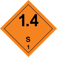 Étiquettes de manutention de matières dangereuses, 4" lo x 4" la, Noir/orange SGQ529 | Oxymax Inc