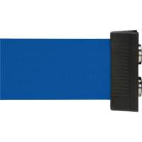Barrière à fixation murale avec ruban magnétique, Acier, Fixation par vis, 7', Ruban Bleu SGR025 | Oxymax Inc