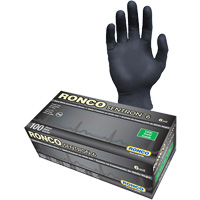 Gants d'examen jetables Sentron 6, Grand, Nitrile, 6 mils, Sans poudre, Noir, Classe 2 Oxymax Inc