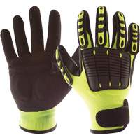 Back Tracker Impact Gloves with Back of Hand Protection, Small, Nitrile Palm, Hook & Loop Cuff Oxymax Inc