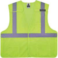 GloWear 8217BA Breakaway Mesh Safety Vest, High Visibility Lime-Yellow, Medium/Small, Polyester Oxymax Inc