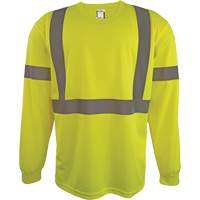 Chemise de s&eacute;curit&eacute; &agrave; manches longues, Polyester, 2T-Grand, Jaune lime haute visibilit&eacute; Oxymax Inc