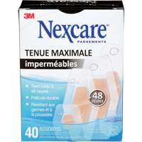Pansements imperm&eacute;ables &agrave; tenue maximale Nexcare, Assorti, Plastique, St&eacute;rile Oxymax Inc