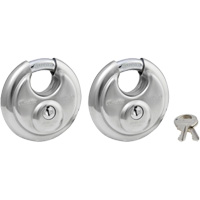 Cadenas &agrave; arceau prot&eacute;g&eacute;, Argent, Cl&eacute;s identiques, Acier inoxydable, Largeur de 2-3/4" Oxymax Inc