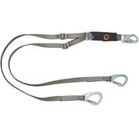 V-Series Tie-Back Lanyard, 6', Carabiner Center, Snap Hook Leg Ends, Nylon Oxymax Inc