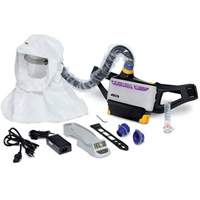 Ensemble respirateur d’épuration d’air propulsé facile à nettoyer Versaflo<sup>MC</sup>, Cagoule ample & visière, Pile Lithium-ion SGU317 | Oxymax Inc